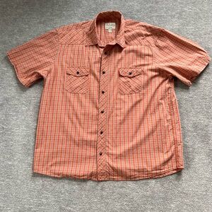 Cabela’s Short Sleeve Plaid Snap Front Shirt